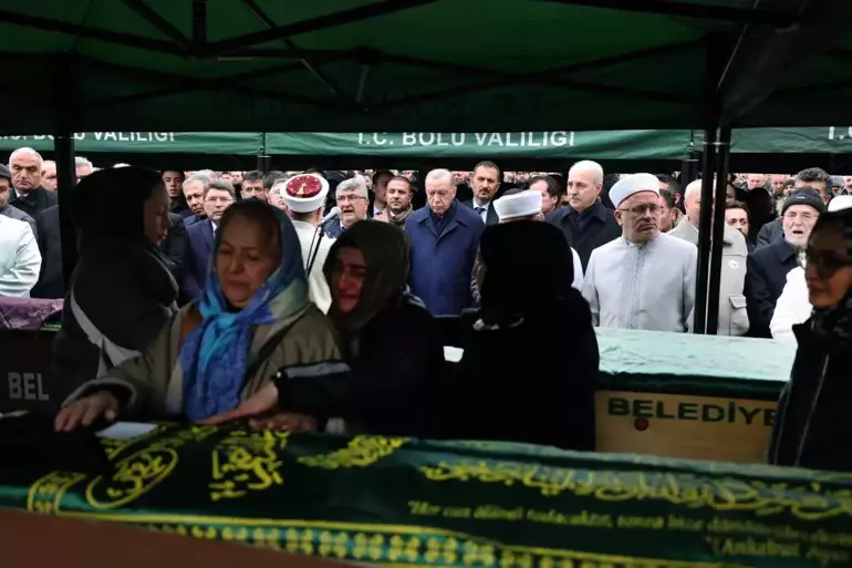 Kartalkaya'da yangın faciası! Erdoğan cenaze töreninde: Canımız, yüreğimiz yandı