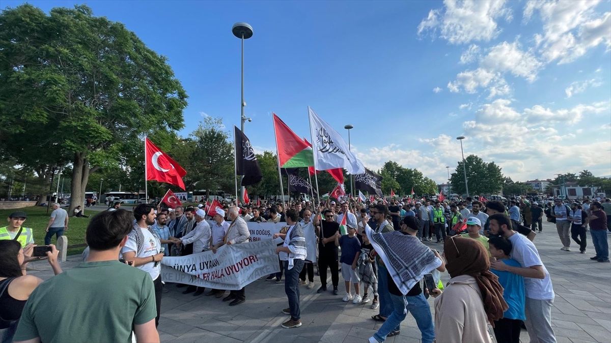 Konya'da Gazze'ye destek yürüyüşü yapıldı