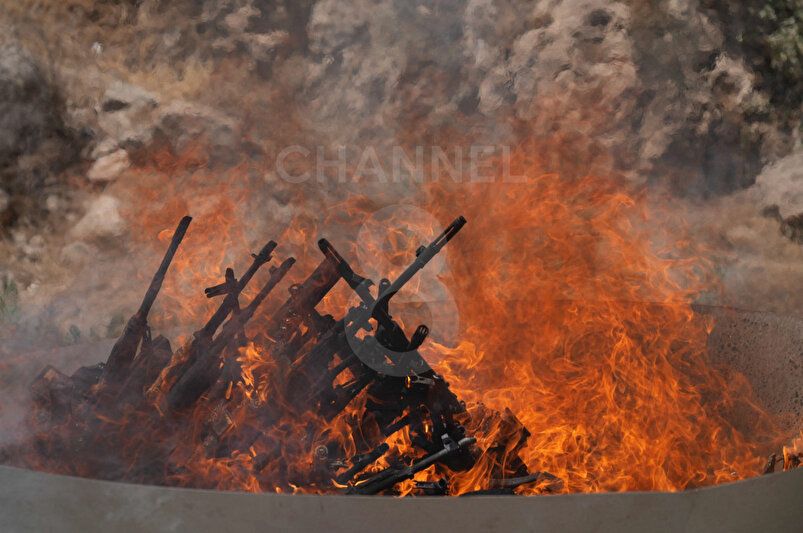 PKK'nın silah bırakma töreni sonlandı: İşte o anlar!