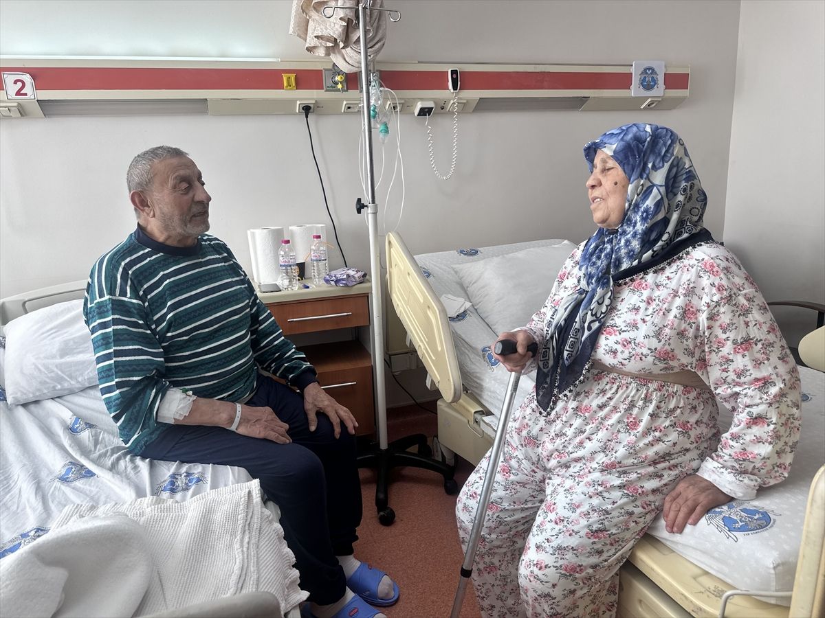 Konya'da Hayat yolunda 63 yıldır birlikte yürüyen çift, ameliyata da beraber girerek mutlulukla ayağa kalktı
