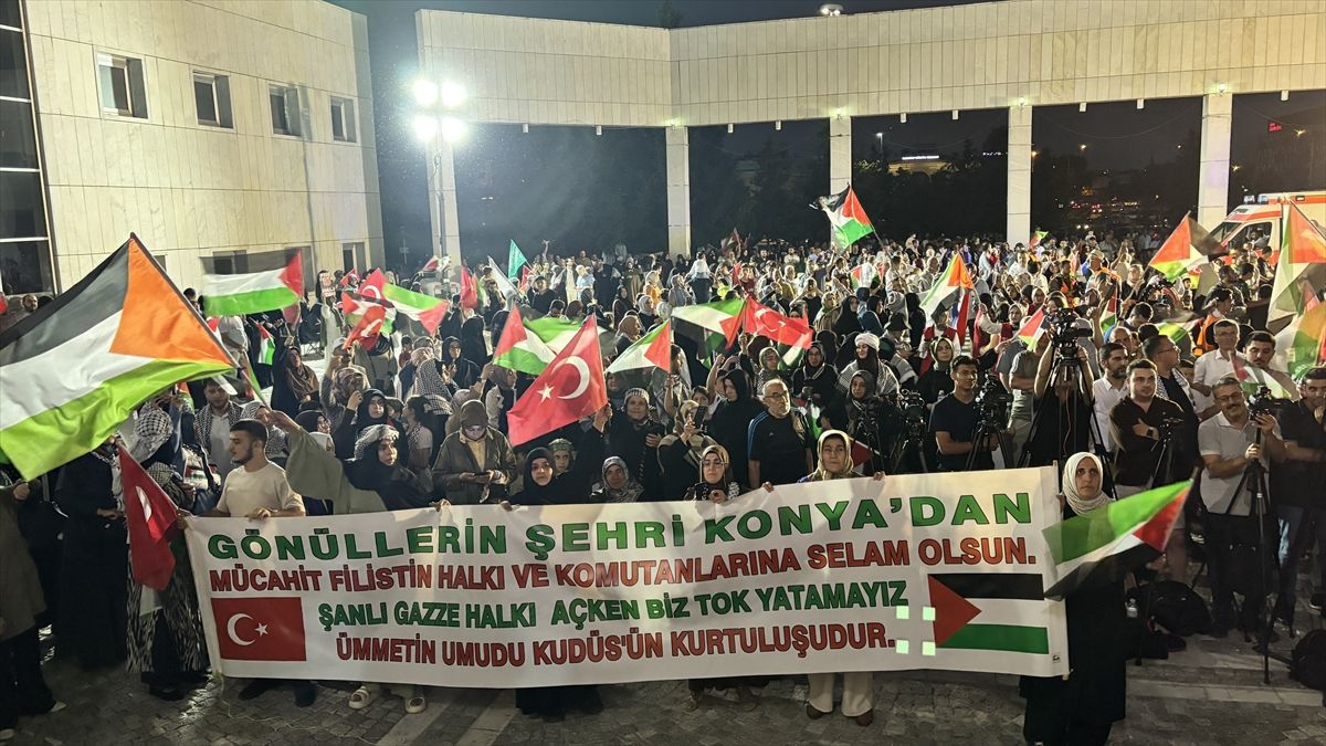 Bosna Hersek'ten hareket eden "Filistin Konvoyu" Konya'ya ulaştı