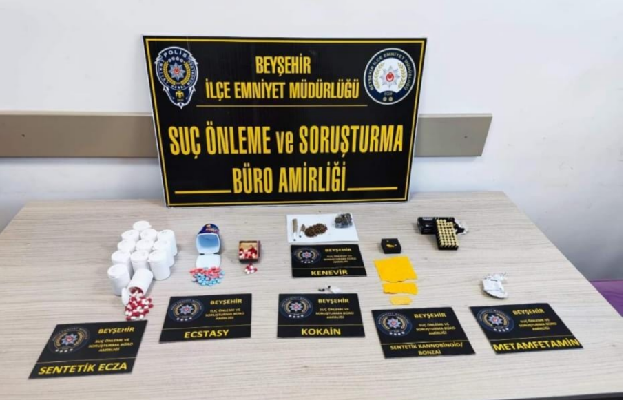 Konya'da şok baskın: Uyuşturucu ve mühimmat ele geçirildi
