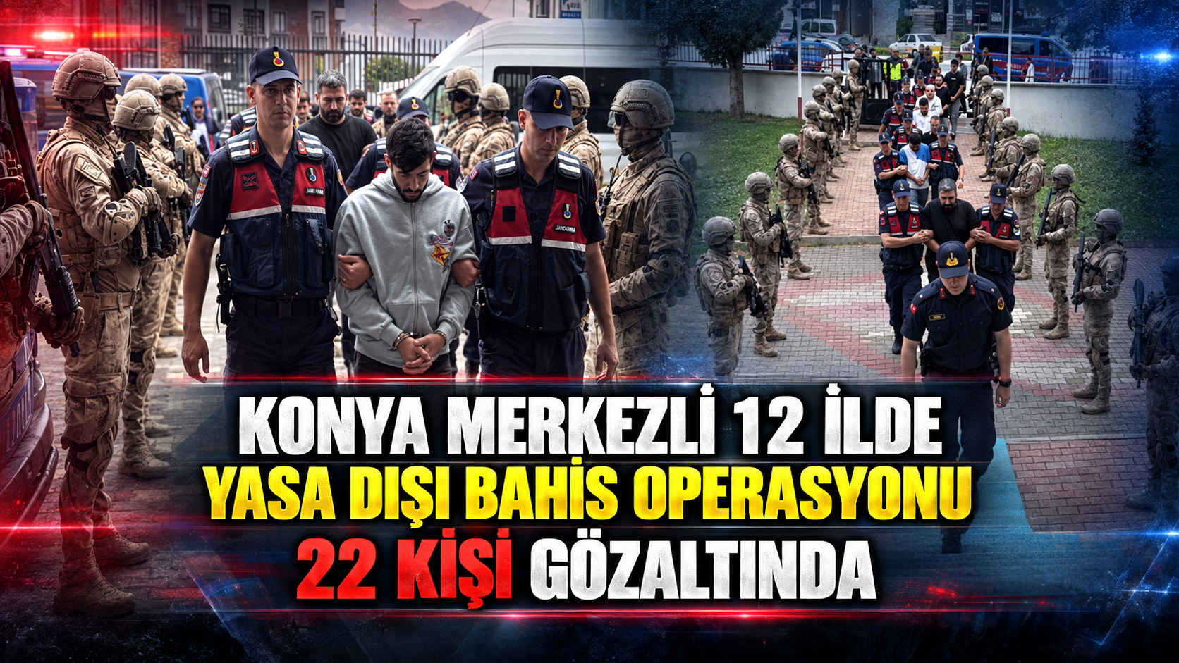 Konya merkezli 12 ilde yasa dışı bahis operasyonu: 22 kişi gözaltında