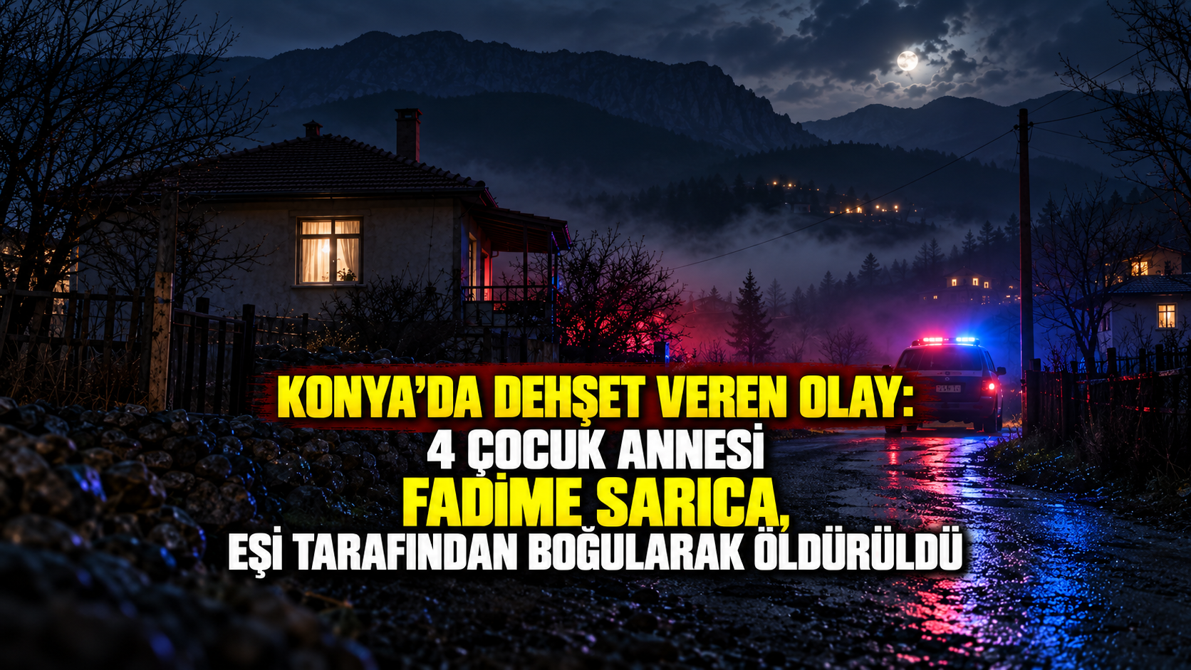 Konya’da dehşet veren olay: 4 çocuk annesi Fadime Sarıca, eşi tarafından boğularak öldürüldü