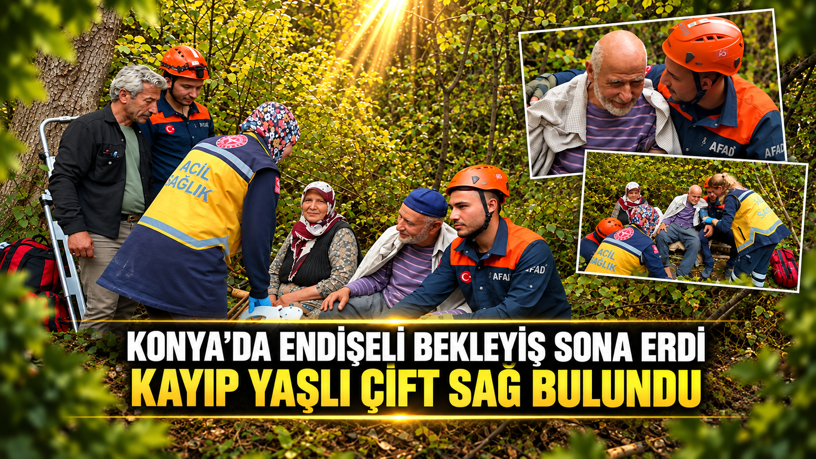Konya'da endişeli bekleyiş sona erdi: Kayıp yaşlı çift sağ bulundu