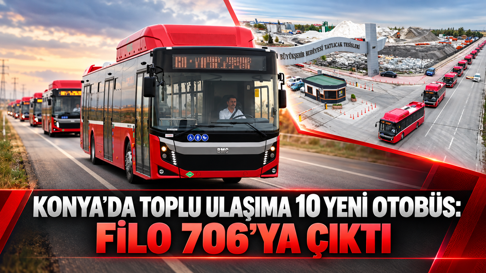 Konya’da toplu ulaşıma 10 yeni otobüs: Filo 706’ya çıktı