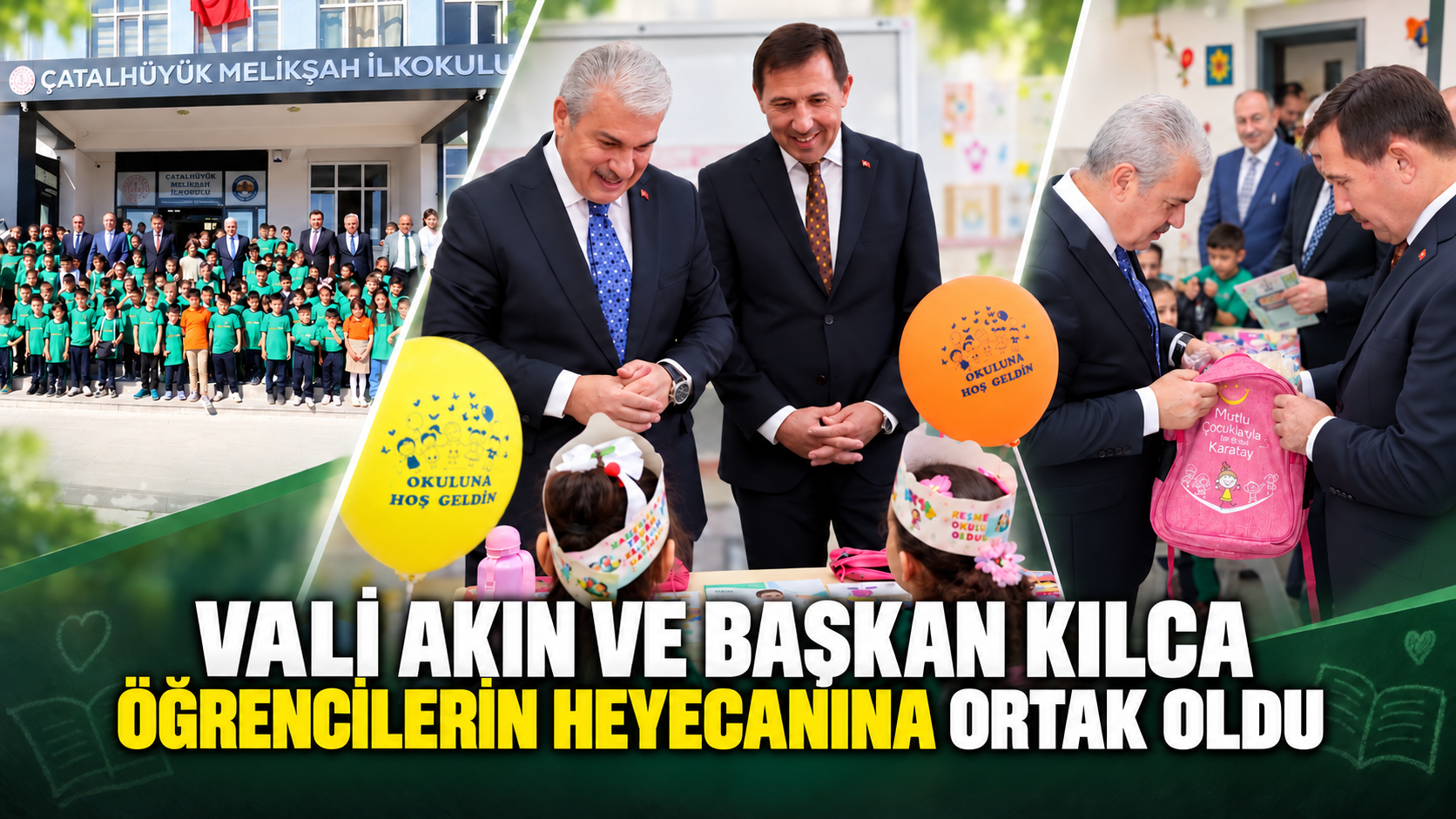 Vali Akın ve Başkan Kılca öğrencilerin heyecanına ortak oldu