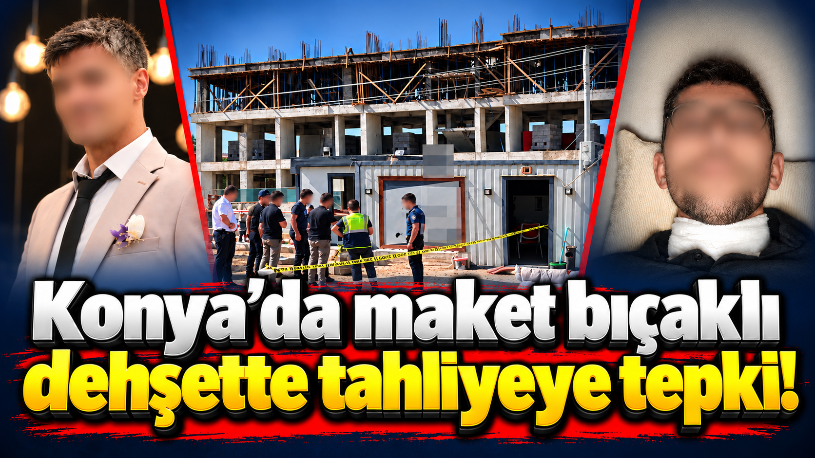 Konya'da maket bıçaklı dehşette tahliyeye tepki!